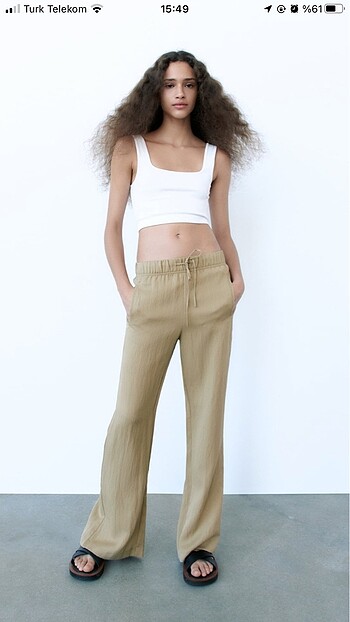 Zara keten karışımlı pantolon