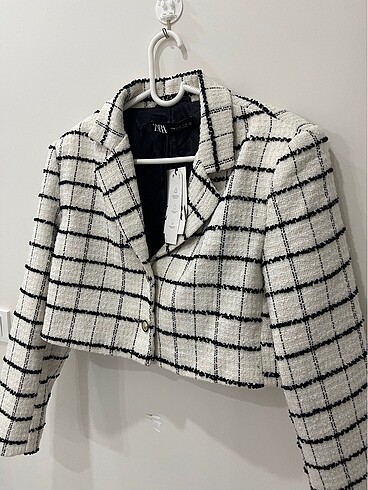 xl Beden Zara kareli blazer ceket