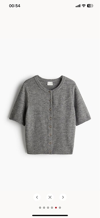 s Beden gri Renk H&M kısa kollu hırka