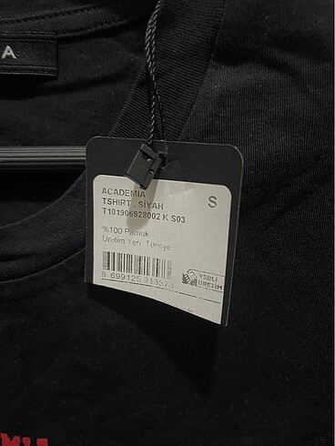 s Beden siyah Renk Academia tshirt