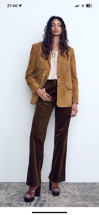 Zara kadife pantolon
