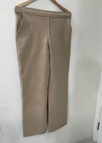 Zara Zara Bej Kadın Normal Kesim Kumaş Pantolon