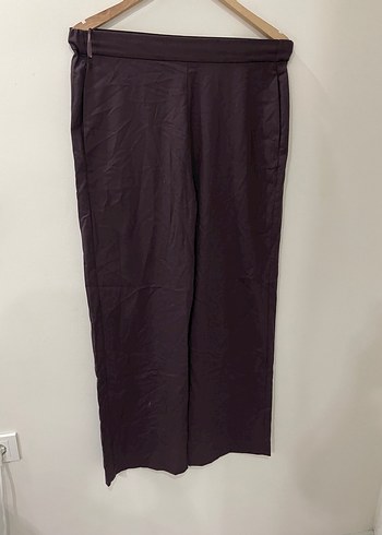 Zara Kahverengi Keten Kadın Pantolon