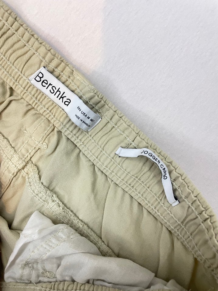 Bershka Bej Kargo Pantolon M beden - Görsel 2