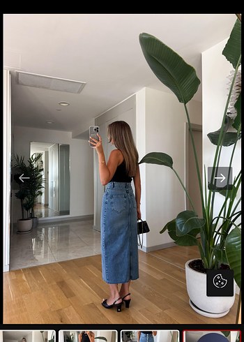 xs Beden mavi Renk Denim etek