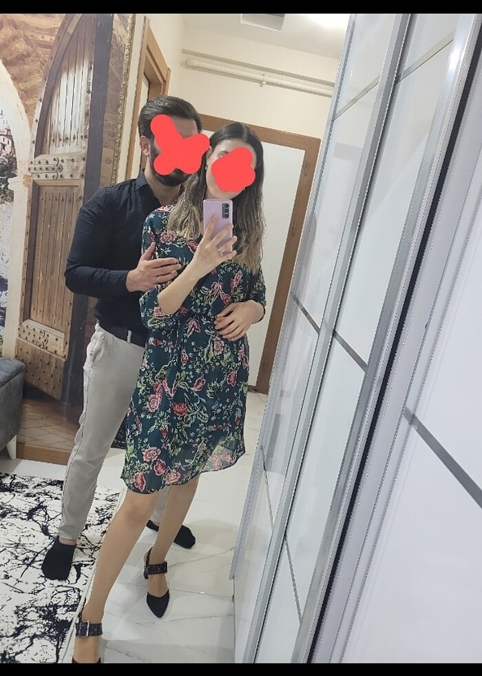 Cicekli  elbise - Görsel 2