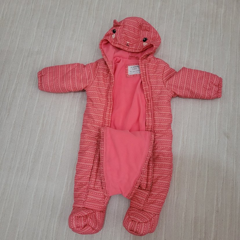 Pembe Örgü Bebek Kız Tulumu - Görsel 2