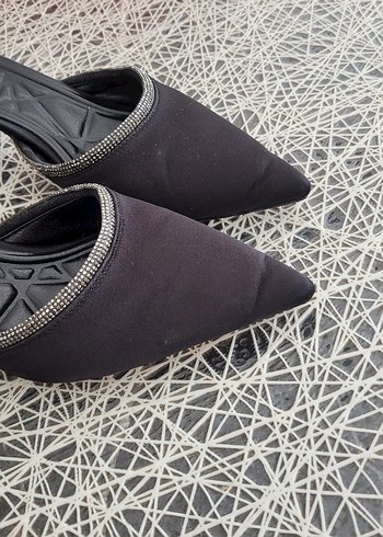 Siyah  Topuklu Kadın Ayakkabı - Görsel 2