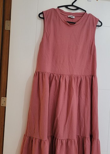 Pembe Salaş Elbise - Görsel 2