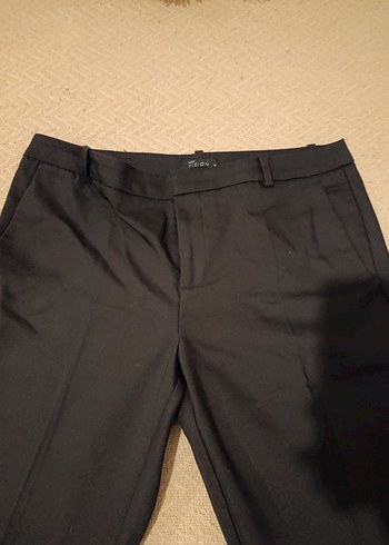 kadın Siyah Ofis Pantolonu, Normal Boy, Regular Fit - Görsel 2