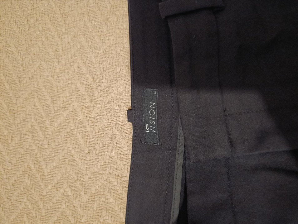 kadın Siyah Ofis Pantolonu, Normal Boy, Regular Fit - Görsel 3