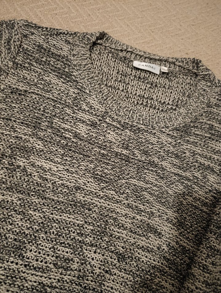 Gri Örgü Kadın Kazak - Görsel 2