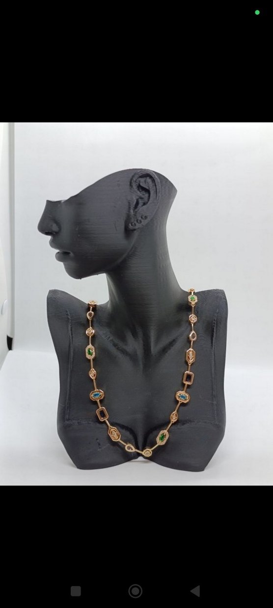 Zincir Detaylı Midi Altın Kolye - Görsel 2