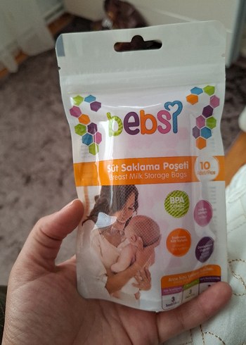Bebst 10'lu Pastel Süt Saklama Poşeti - Görsel 2