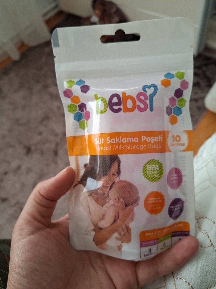 Bebst 10'lu Pastel Süt Saklama Poşeti - Görsel 2