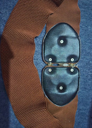 Kadın Kahverengi örme lastikli Kemer - Görsel 3