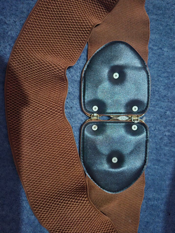 Kadın Kahverengi örme lastikli Kemer - Görsel 3