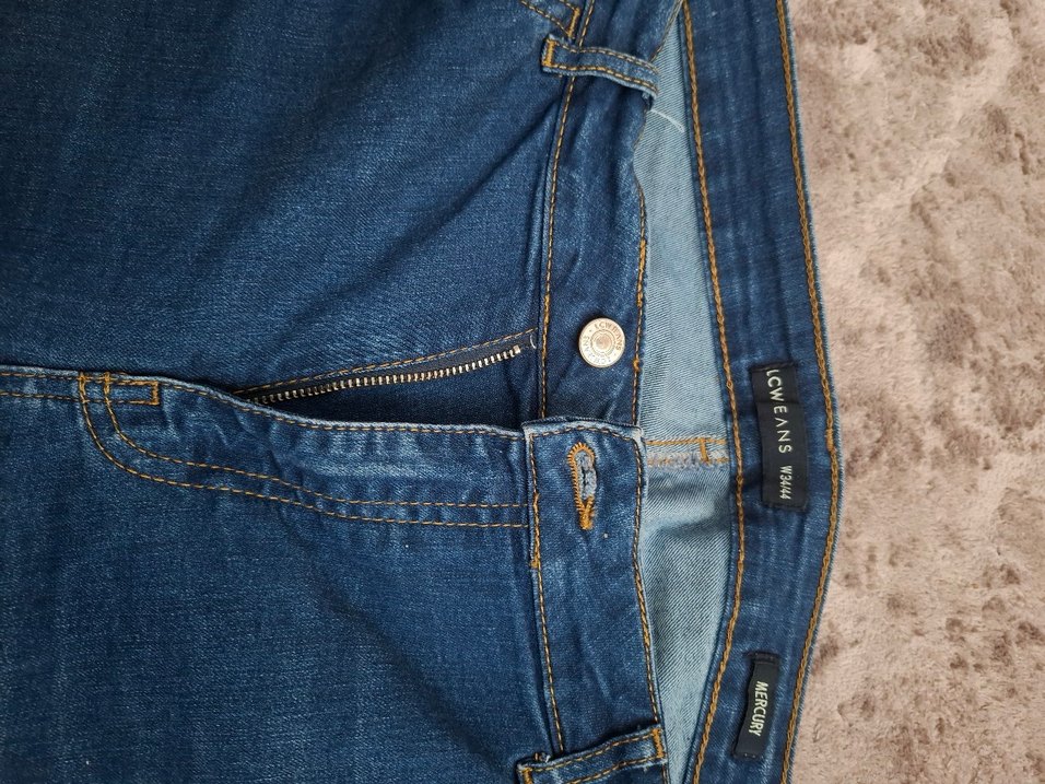 Kadın Mavi Fitted Denim Midi Pantolon - Görsel 3