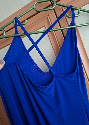 çift yırtmaçlı uzun elbise - Görsel 3