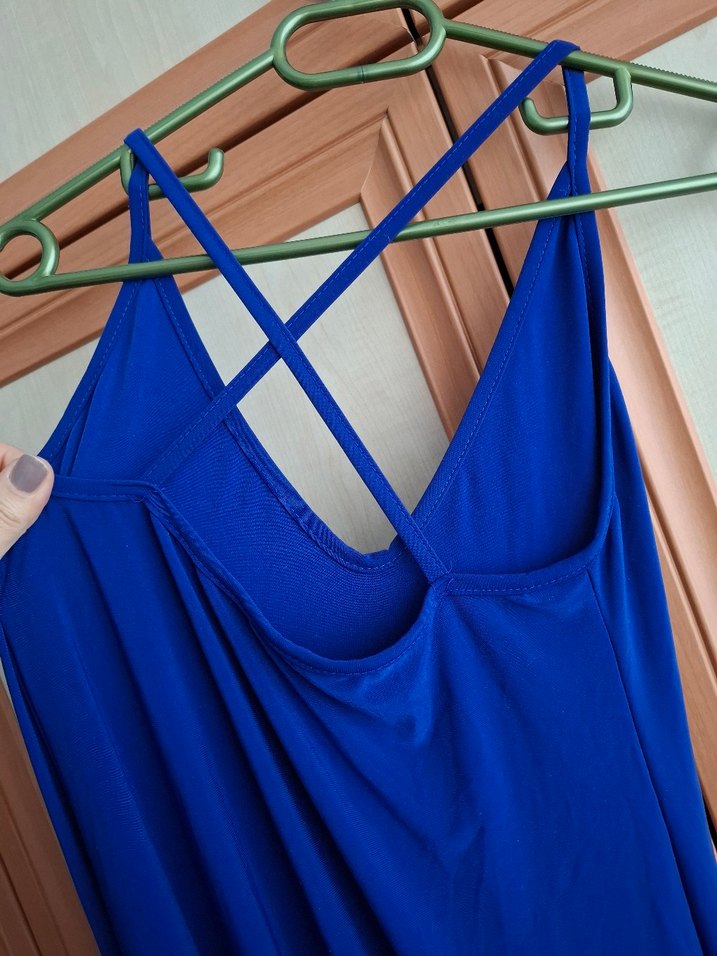 çift yırtmaçlı uzun elbise - Görsel 3