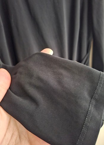 Uzun Siyah Drapeli Kadın Abiye Elbise - Görsel 3