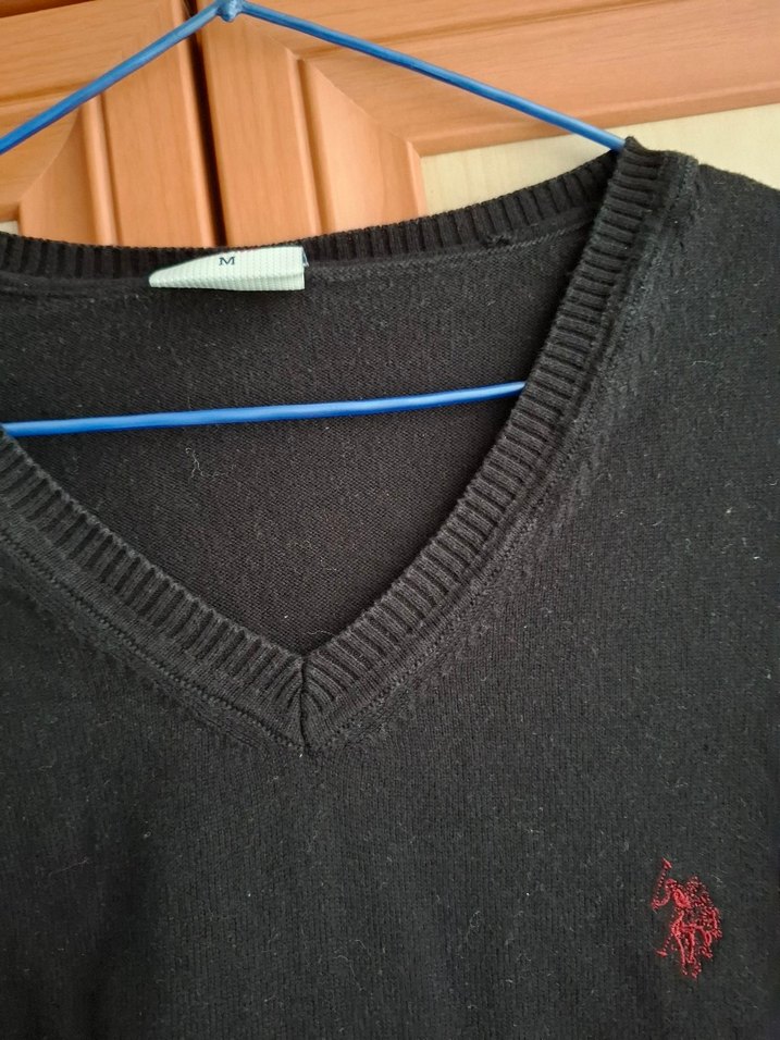 Erkek Siyah V Yaka Triko Kazak - Görsel 2