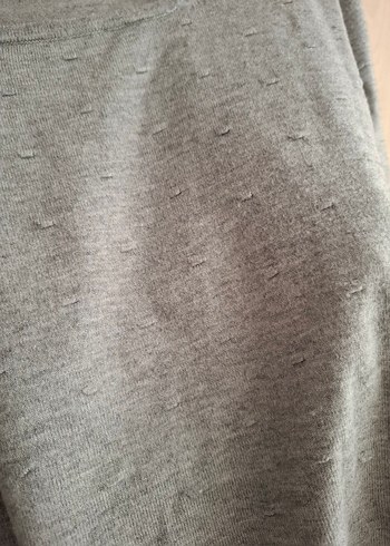 Gri Kadın Uzun Kollu Basic Triko - Görsel 3