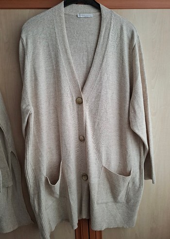 Bej Midi Kadın Hırka ve Tunik Seti - Görsel 4