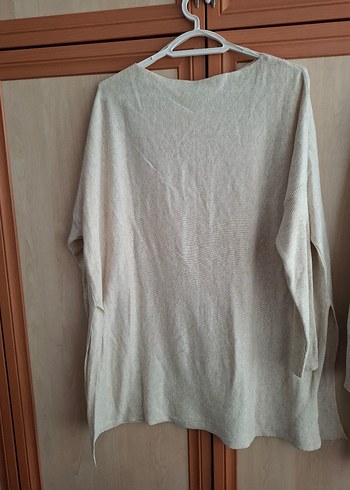 Bej Midi Kadın Hırka ve Tunik Seti - Görsel 2