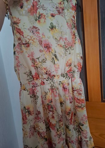 Çiçek Desenli Bohem Mini Elbise - Görsel 6