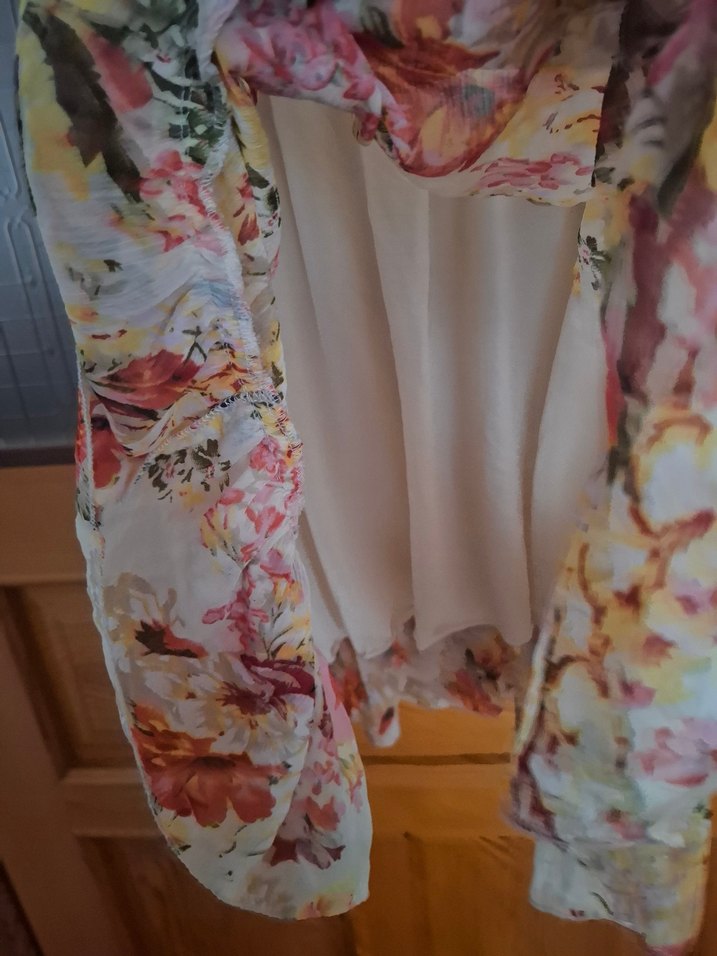 Çiçek Desenli Bohem Mini Elbise - Görsel 4