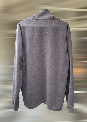 Gri - Siyah Yarım Fermuarlı Polar Sweatshirt - Görsel 6