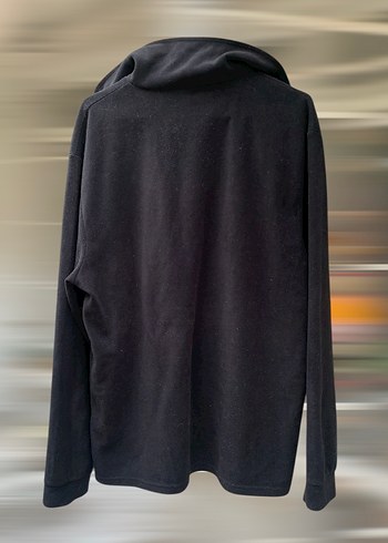 Gri - Siyah Yarım Fermuarlı Polar Sweatshirt - Görsel 3