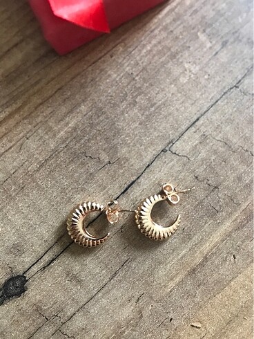 Diğer ay şeklinde gold küpe