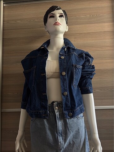 Kısa kot crop ceker