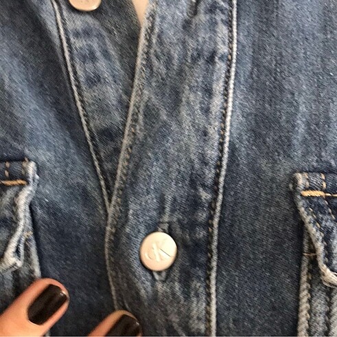 xs Beden mavi Renk Calvin Klein jeans kot elbise