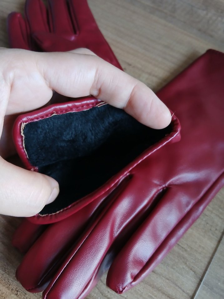 Koton  Bordo Deri Kadın Eldivenleri - Görsel 4