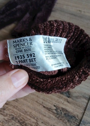 Marks&spencer kahverengi  Örgü Kadın Eldiven - Görsel 5