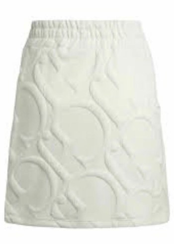 Guess Orjinal Guess logolu Beyaz Rahat Kesim Kadın Mini Etek