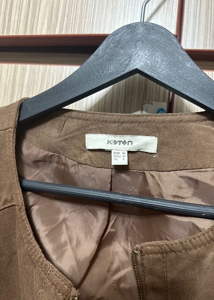 Koton marka süet ceket - Görsel 3