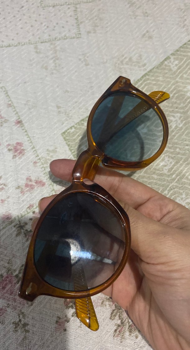 Kahverengi Vintage Kadın güneş Gözlüğü - Görsel 3