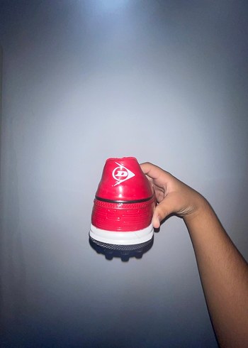 Dunlop 43 nmr Kırmızı siyah halı saha Futbol Ayakkabısı Bağcıklı - Görsel 3