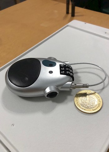 Gri Mini Kilitli Şifreli Seyahat Aksesuarı - Görsel 3