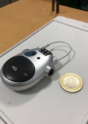 Gri Mini Kilitli Şifreli Seyahat Aksesuarı - Görsel 4