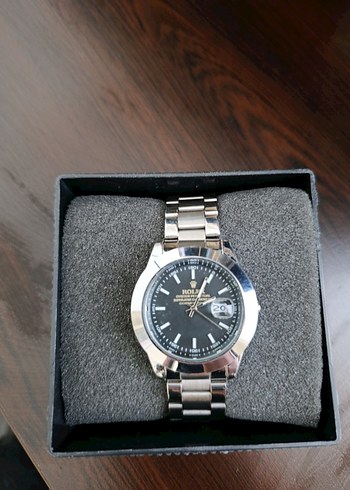 Beden Rolex Erkek Klasik Siyah Gri Saat