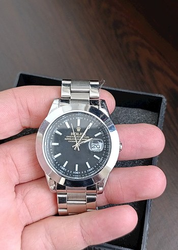 Beden siyah Renk Rolex Erkek Klasik Siyah Gri Saat