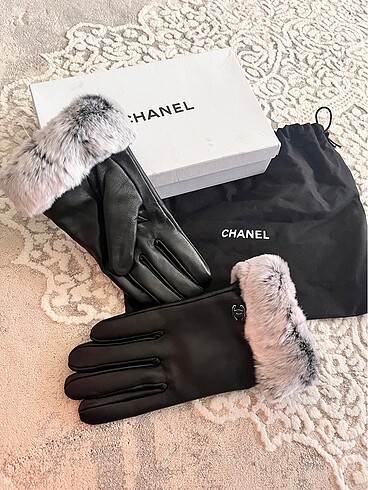 Chanel Sıfır orijinal gerçek deri chanel eldiven