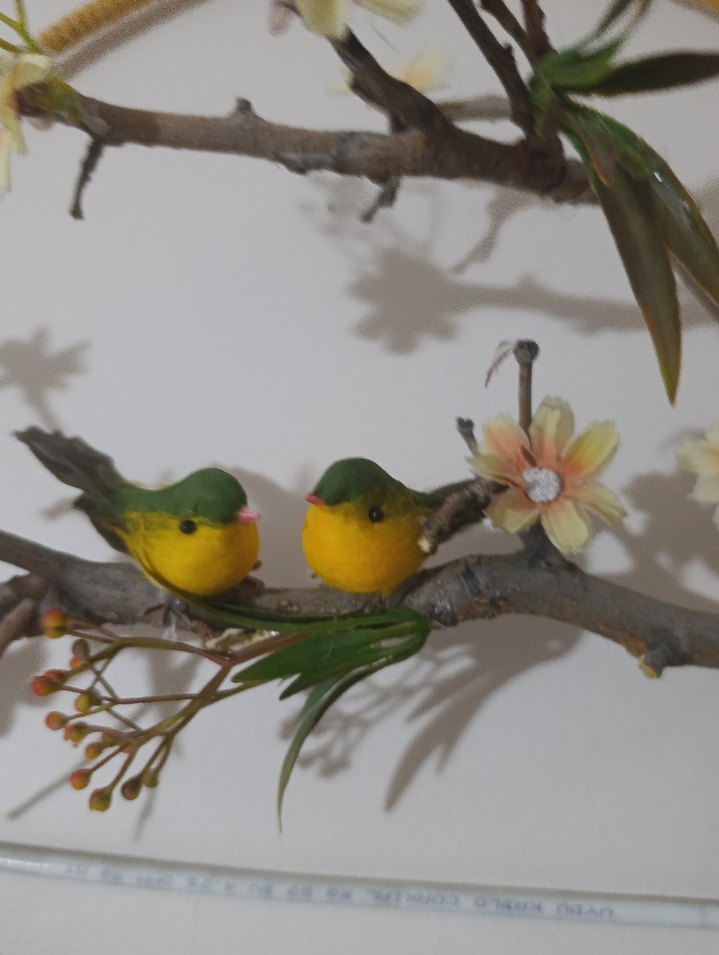 Sarı Kuşlu Makrome Duvar Süsü - Görsel 2