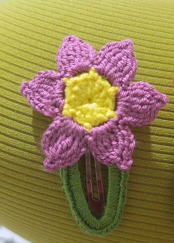 Renkli Nakışlı Örgü Çocuk Toka Seti - Görsel 4