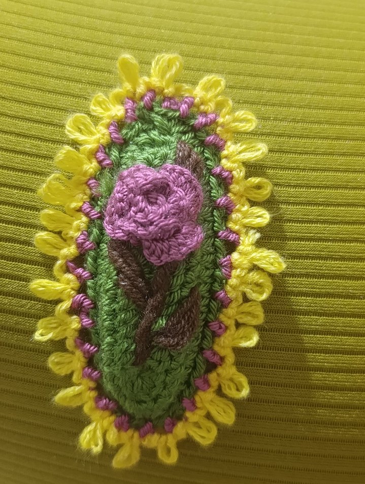 Renkli Nakışlı Örgü Çocuk Toka Seti - Görsel 2